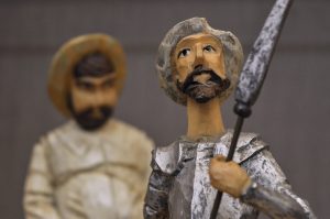 Detail of Don Quixote and Sancho Panza figurines