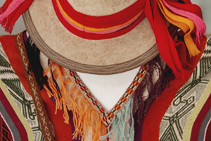 Detail of woven textiles from Peru