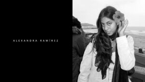 Black and white portrait of Alexandra Ramírez