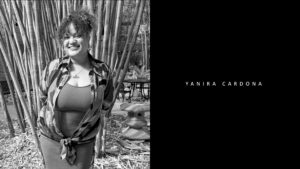 Black and white portrait of Yanira Cardona