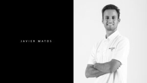 Black and white portrait of Javier Matos