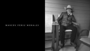 Black and white portrait of Marcos Pérez Morales